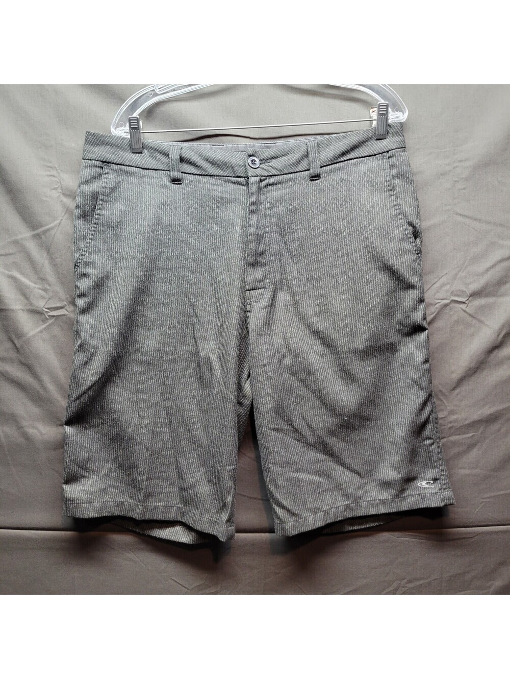 ONEILL HYBRID SHORTS Men’s Size 34 Board Shorts Swim Trunks Striped Black